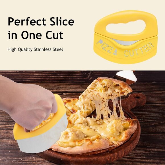Party Pizza Knife Sharp Stainless Steel Blade, Easy to Clean and SafeSlicer1Pack - Picture 4 of 10